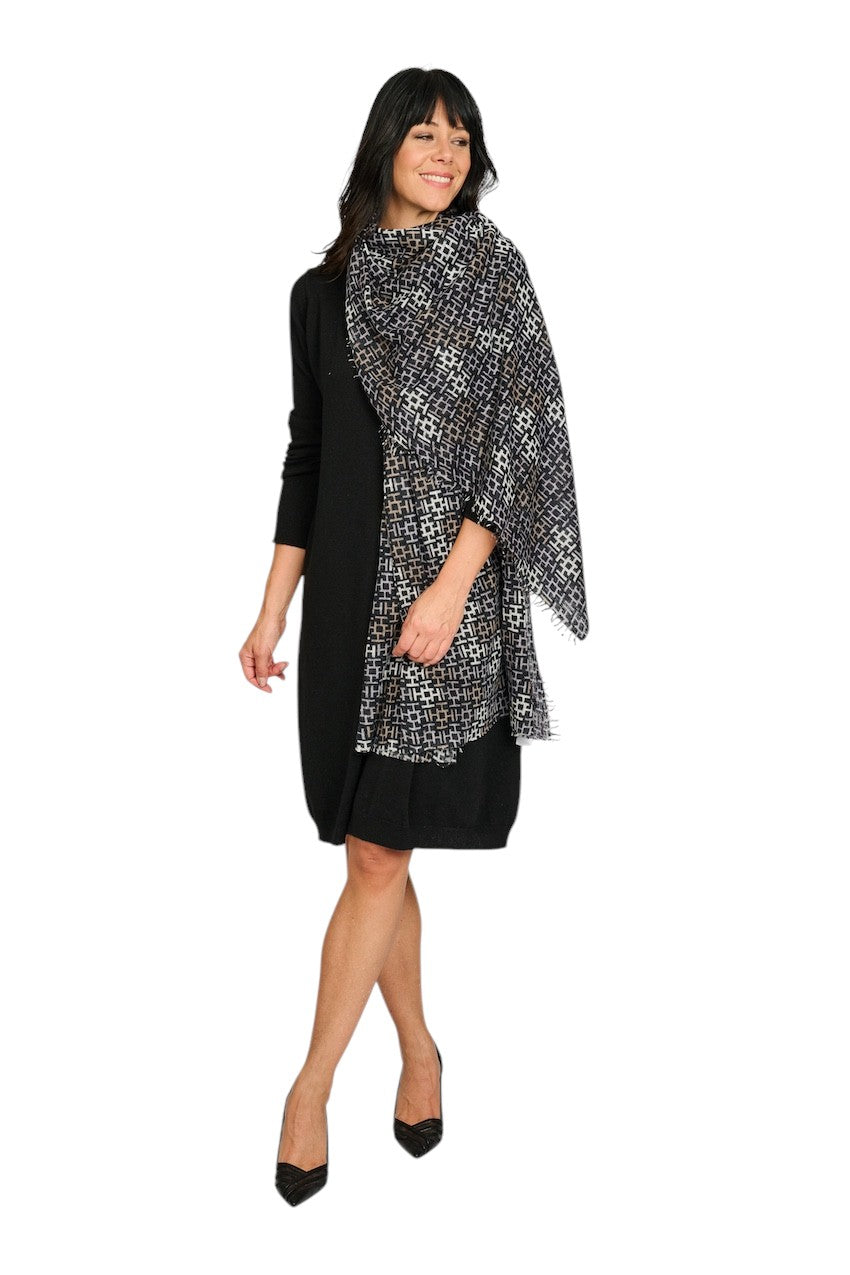 Hemisphere sjaal dames zwart ALIKI-CL 252I