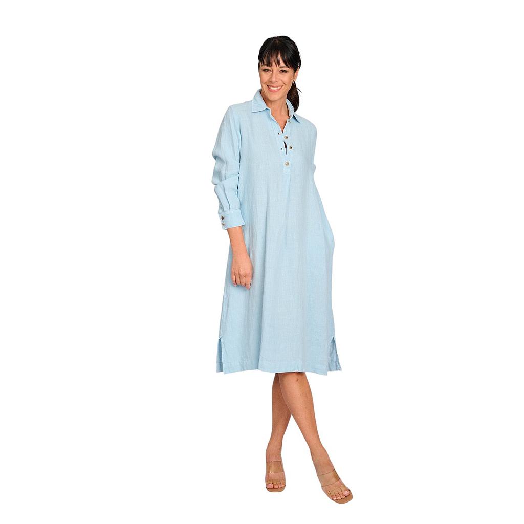 Jurken La Camicia Jurk Scapa Flow Kleedje Dames Licht Blauw JACKY - Main Image