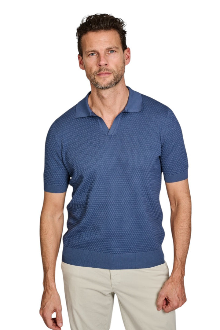 Gran Sasso Men polo shirt korte mouwen heren blauw 58186/18162 584AC