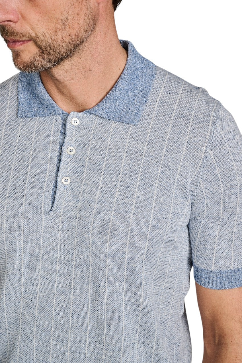 Gran Sasso Men polo shirt korte mouwen heren blauw 57116/18662 565