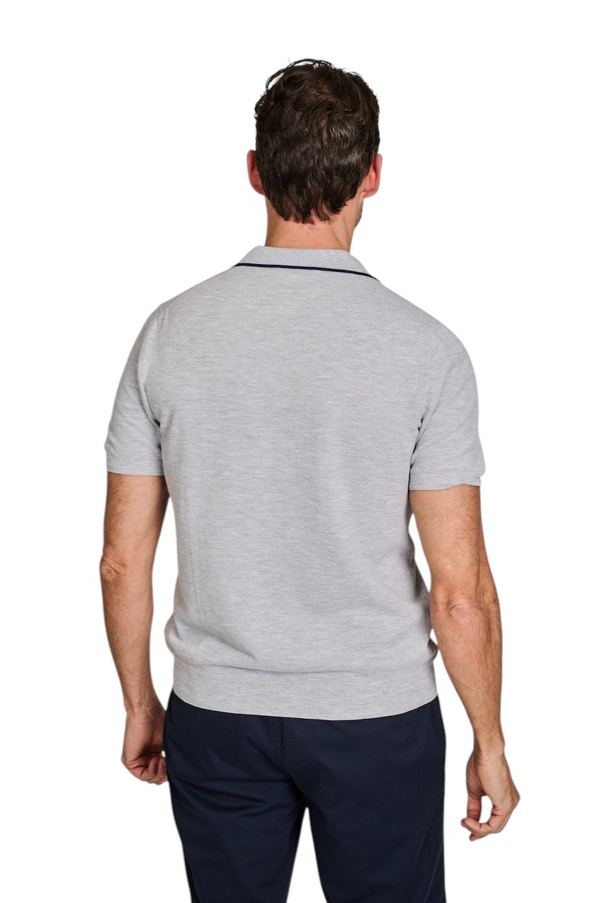 Gran Sasso Men polo shirt korte mouwen heren grijs 57157/20642 052