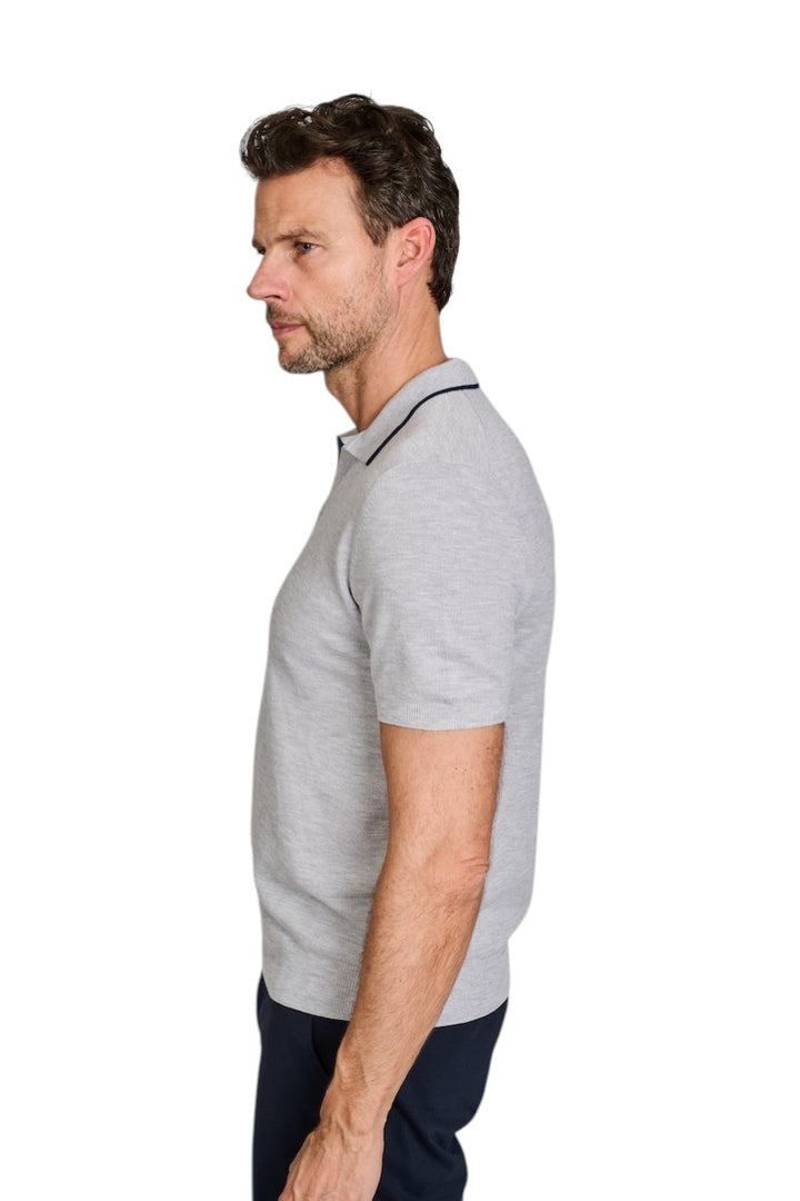 Gran Sasso Men polo shirt korte mouwen heren grijs 57157/20642 052