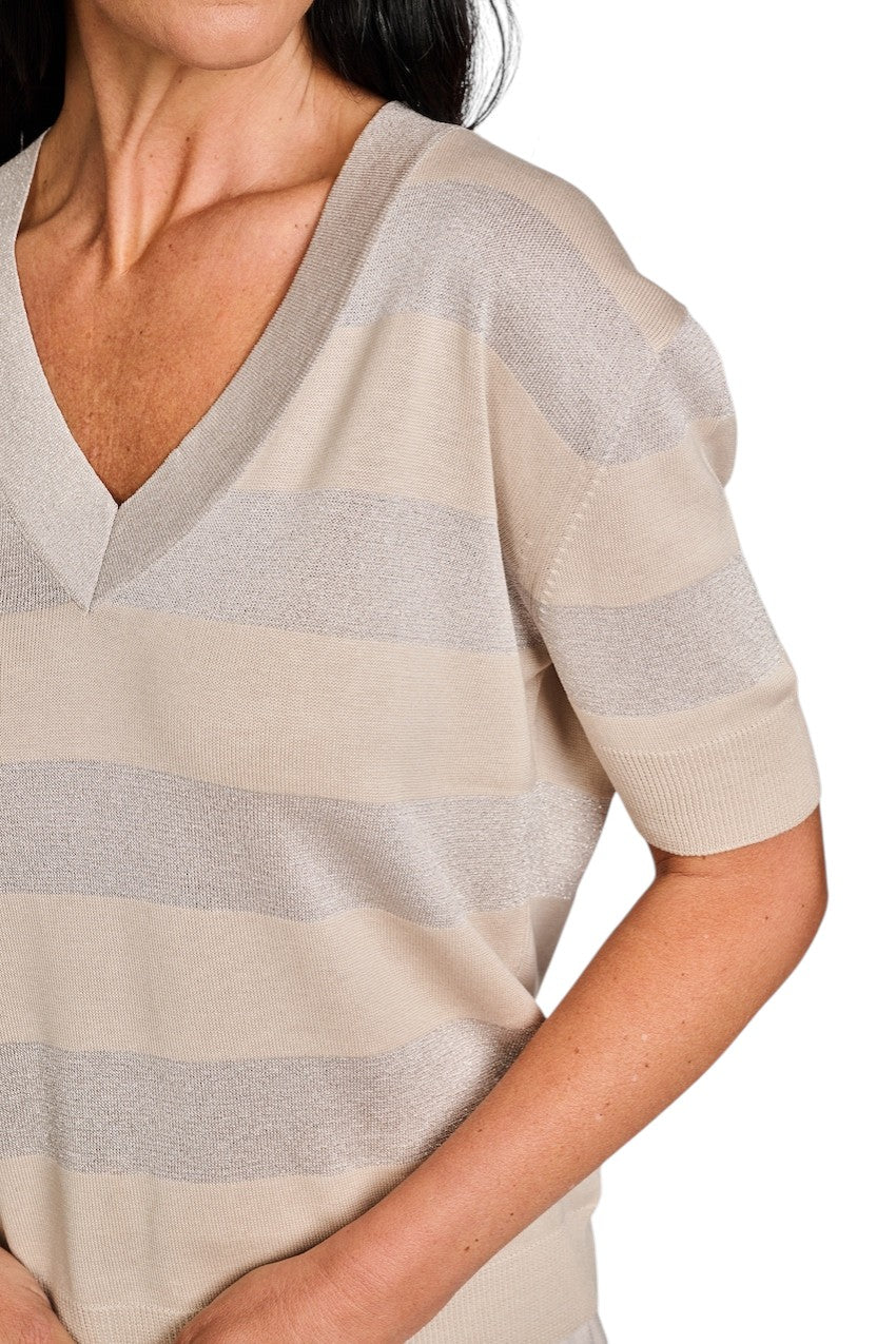 Gran Sasso Women pull trui v-hals dames beige 57220/23702 010