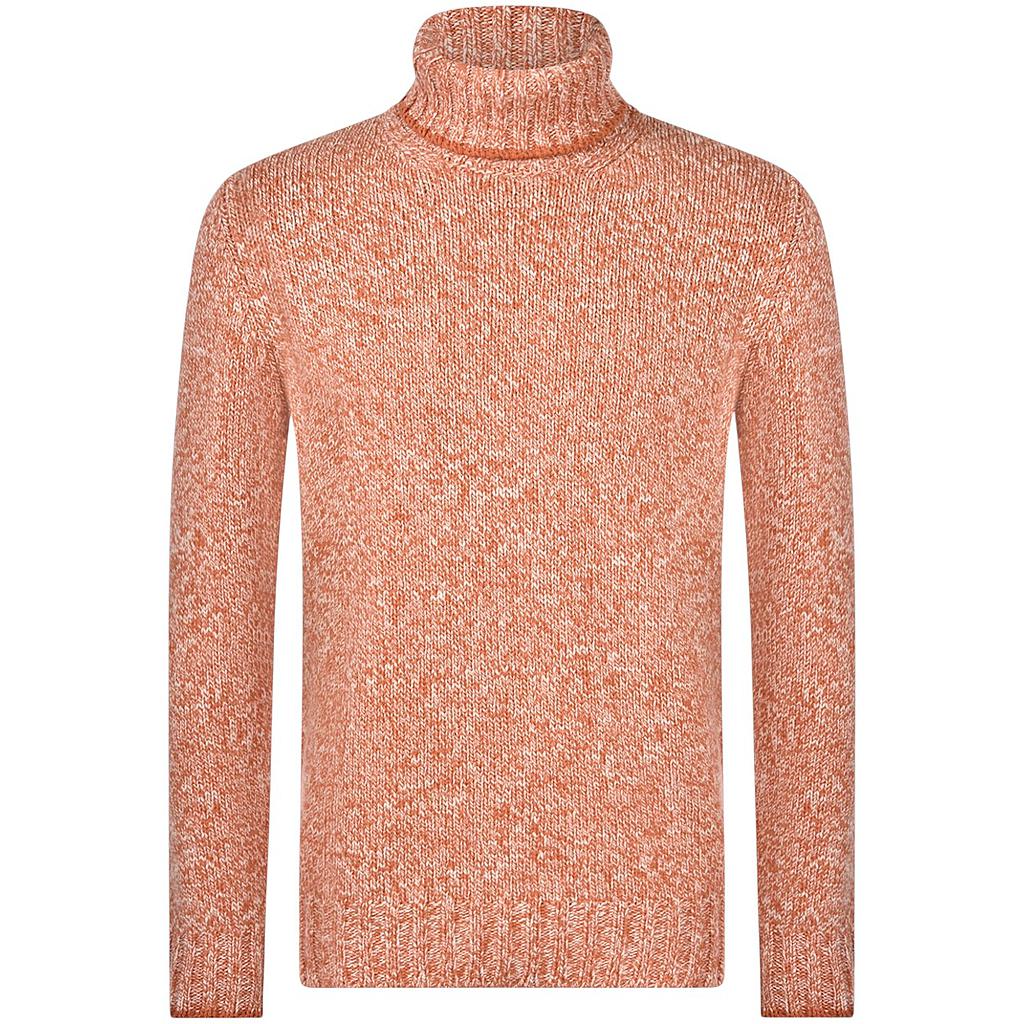gran-sasso-herre-pull-trøje-rulle hals-rustfarvet