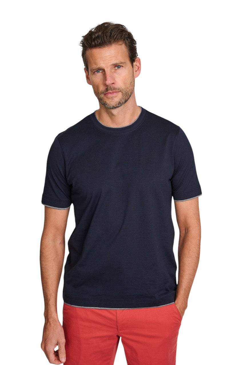 Gran Sasso Men t-shirt heren marine 60123/73710/590