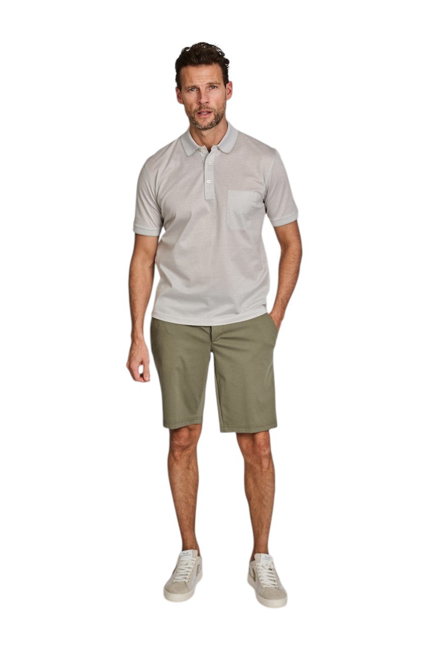 Gran Sasso Men polo shirt korte mouwen heren licht grijs 60126/72768 066