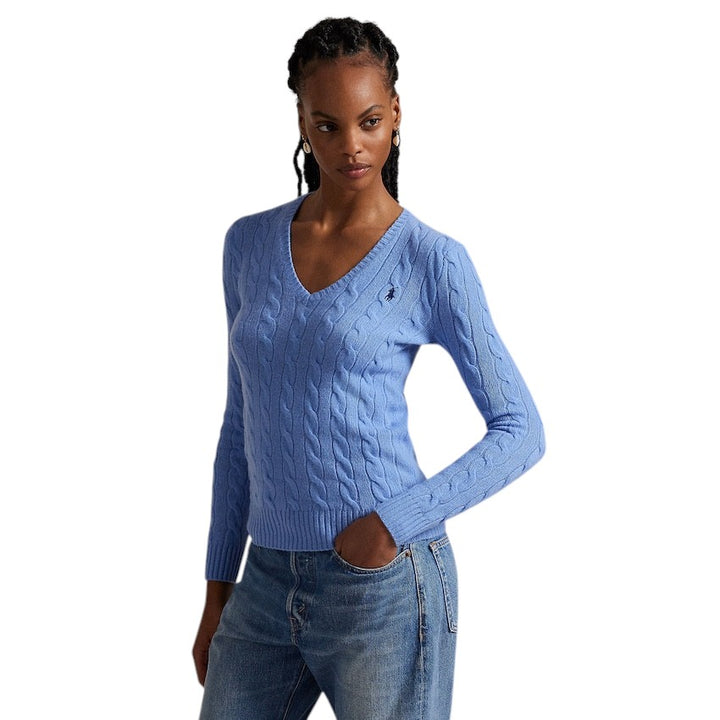 Polo-Ralph-Lauren-Damen-Pullover-V-Ausschnitt-Damen-Himmelsfarbe-211971866004