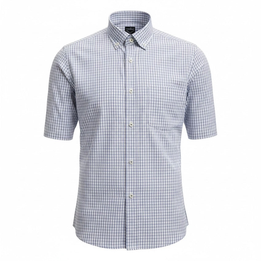 Van Laack Mænd skjorte korte ærmer herre blå Roy