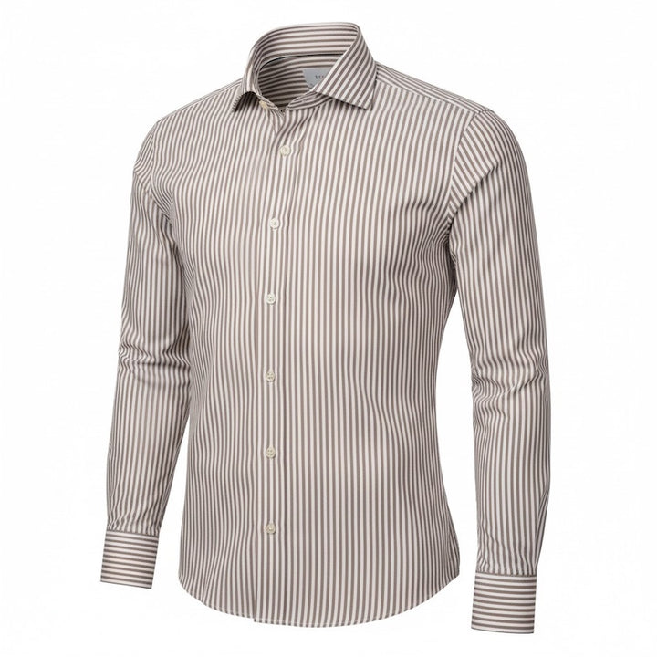 Eton} camisa manga larga de hombre beige Slim