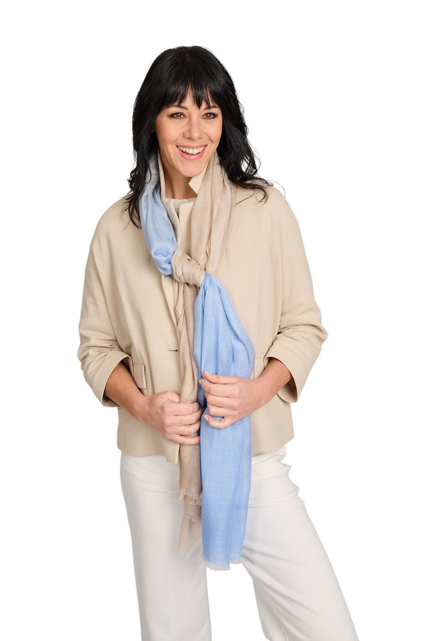 Andrea'S 1947 Halstuch Damen Himmelsfarbe 8769 CERULEAN