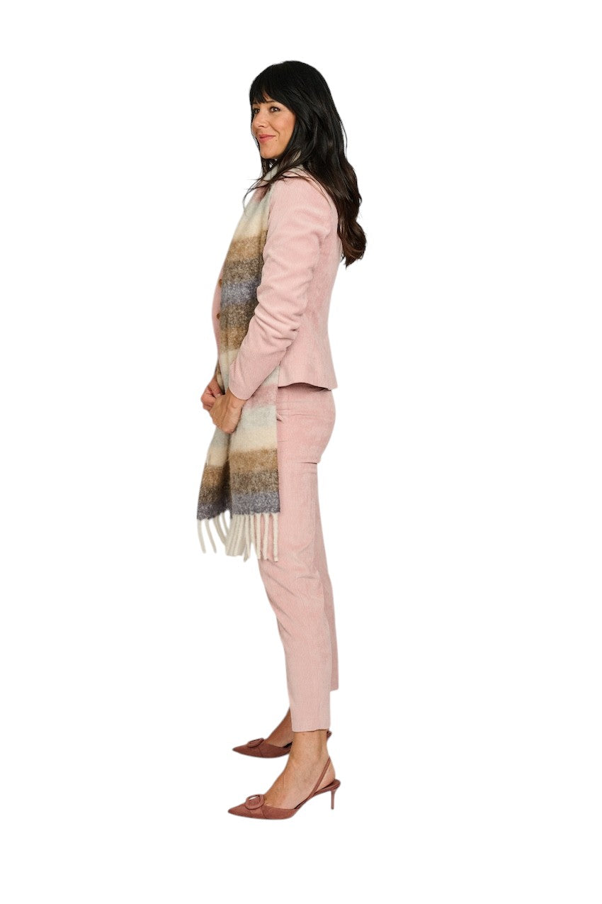 Andrea'S 1947 sjaal dames multi 8520 SCARF SOFT ROSE SMOKE