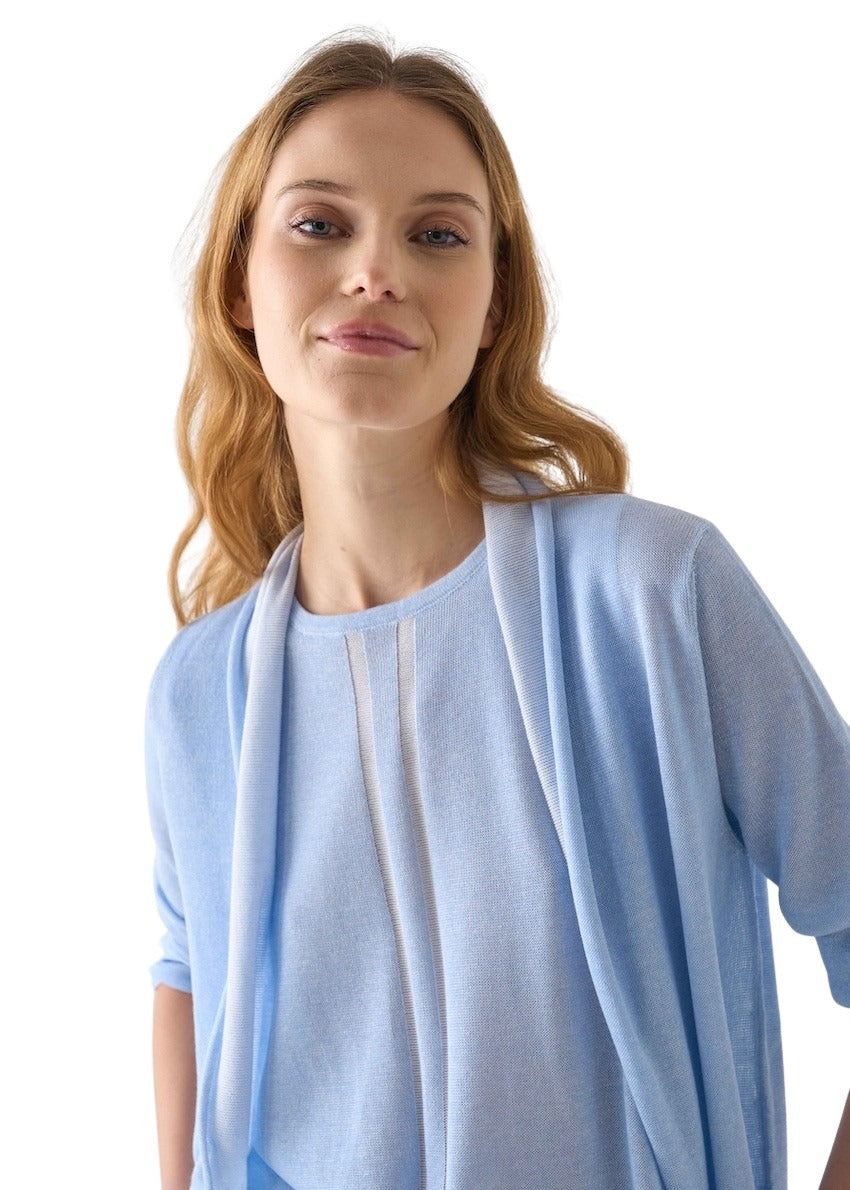 Anneclaire gilet dames licht blauw