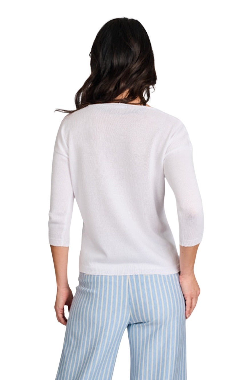 Anneclaire pull trui dames wit D1042 775 201
