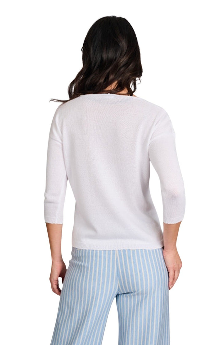 Anneclaire pull trui dames wit D1042 775 201