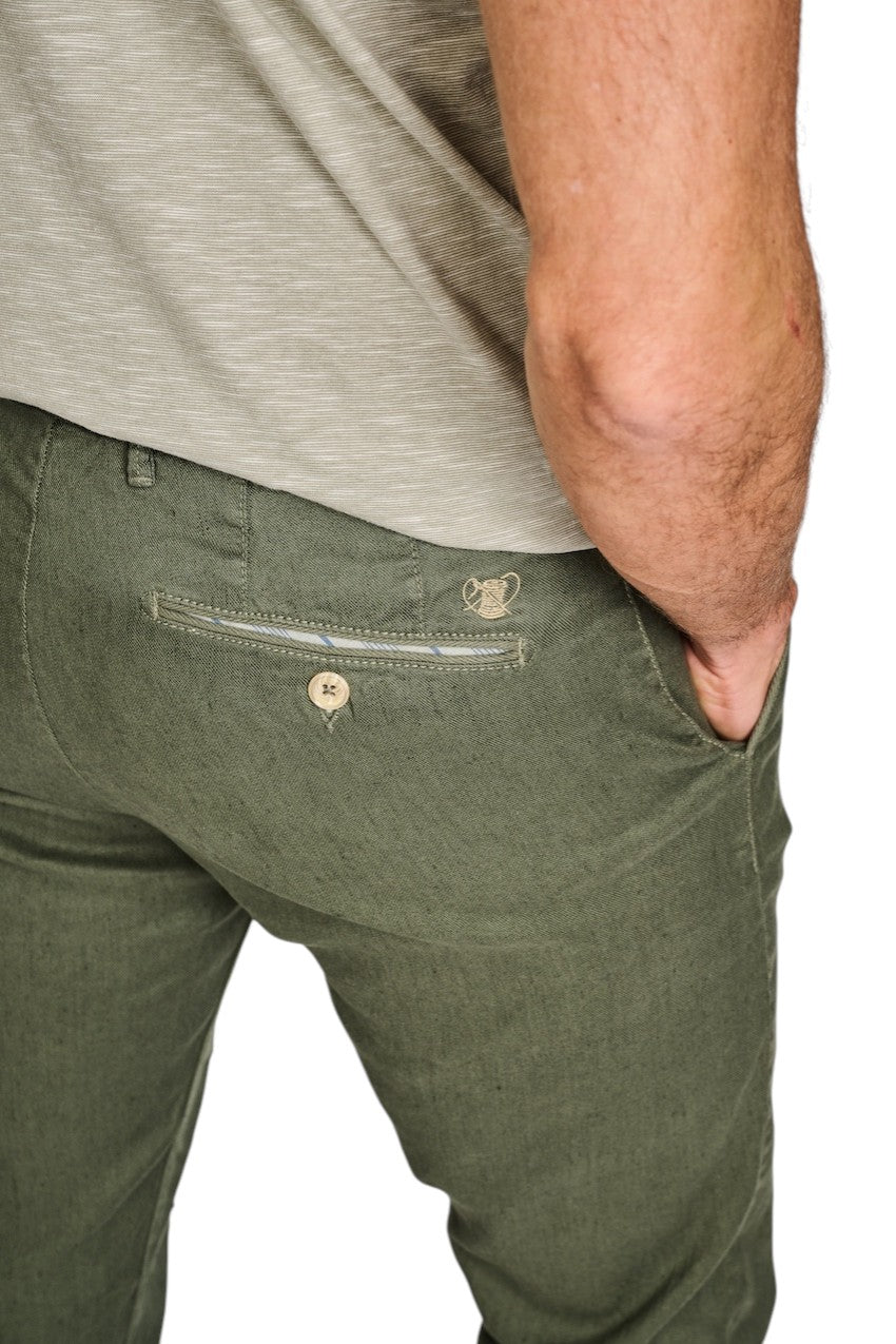 Atelier Noterman sportieve broek heren groen ATN05-A84-1762-348