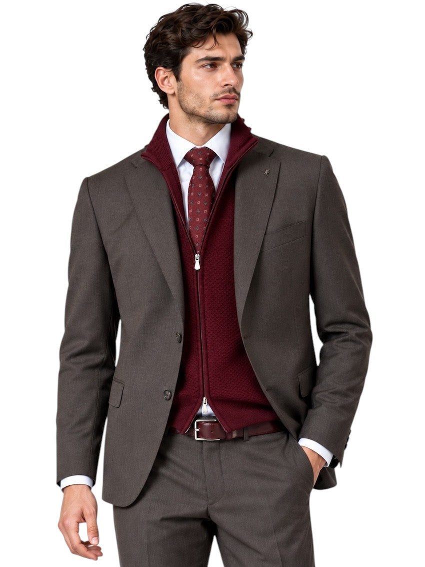 Cc Collection Corneliani kostuum heren bruin 287R49-2A7327-031