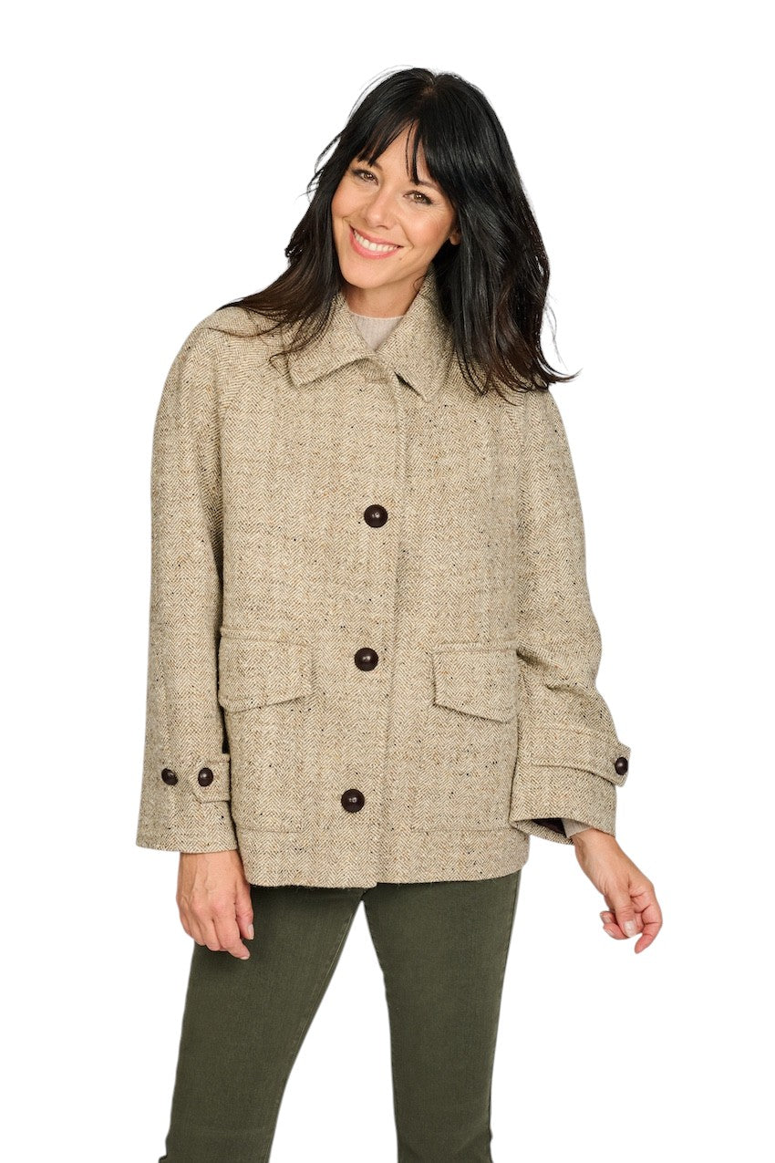 Circolo Woman mantel jas dames bruin FD3795 20021-2