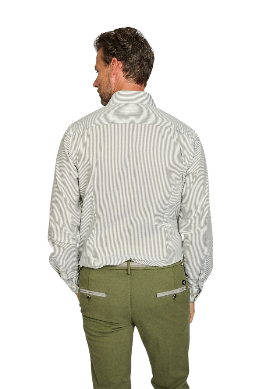 Eton hemd lange mouwen heren khaki Contemporary 10001457265