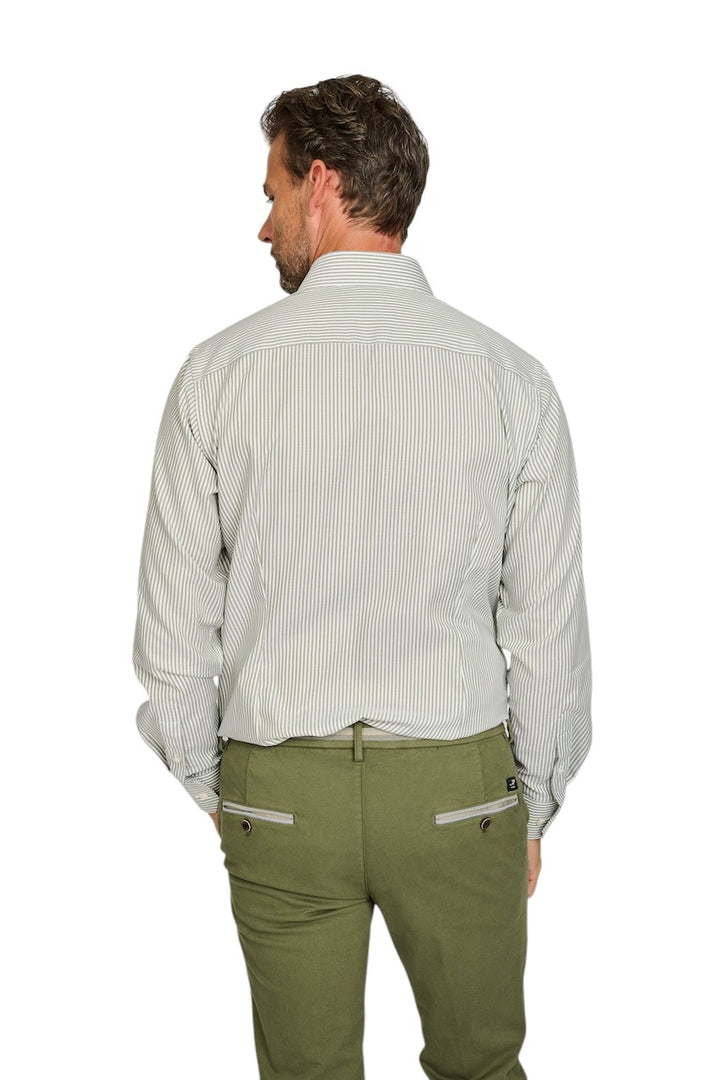 Eton hemd lange mouwen heren khaki Contemporary 10001457265