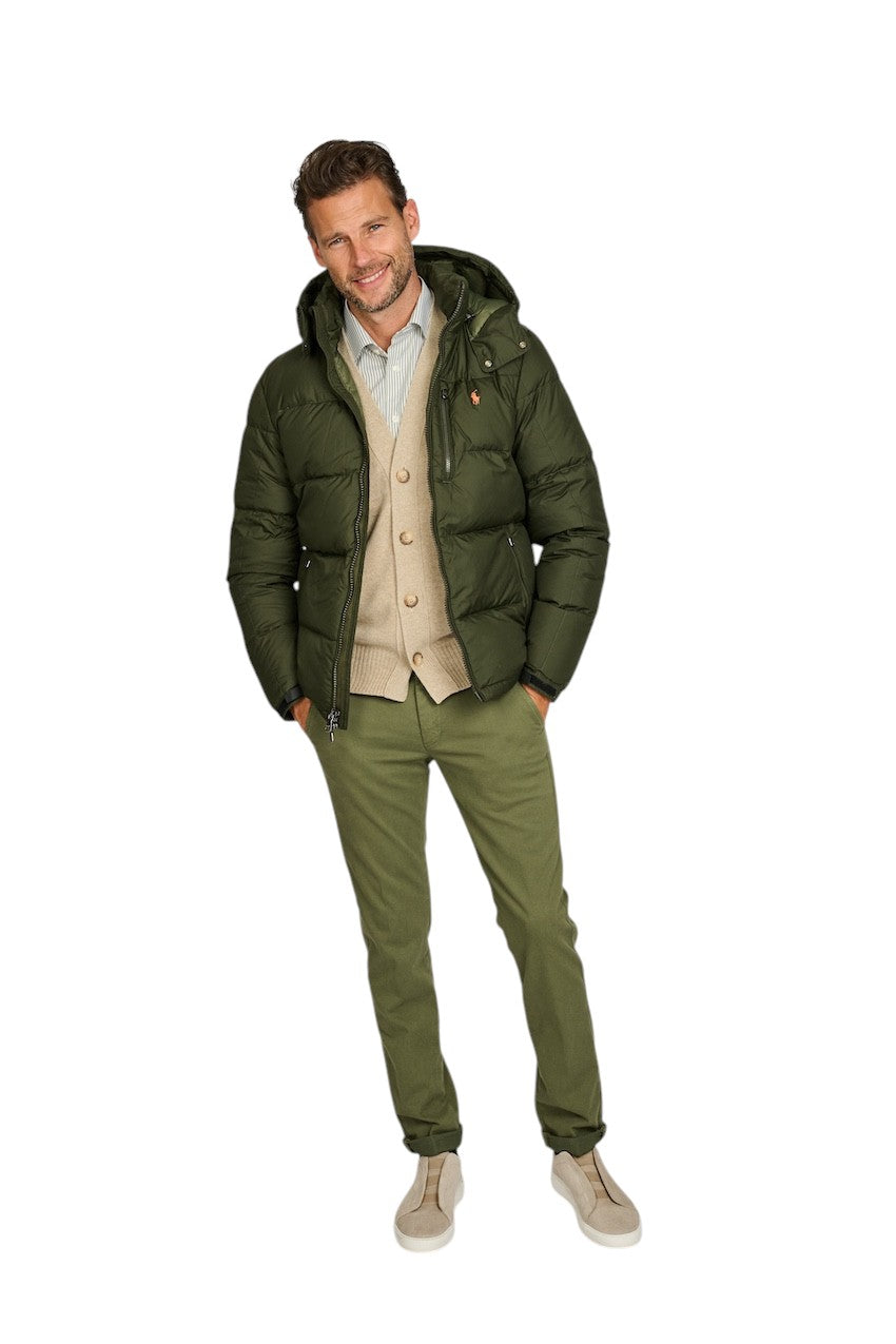Eton hemd lange mouwen heren khaki Contemporary 10001457265