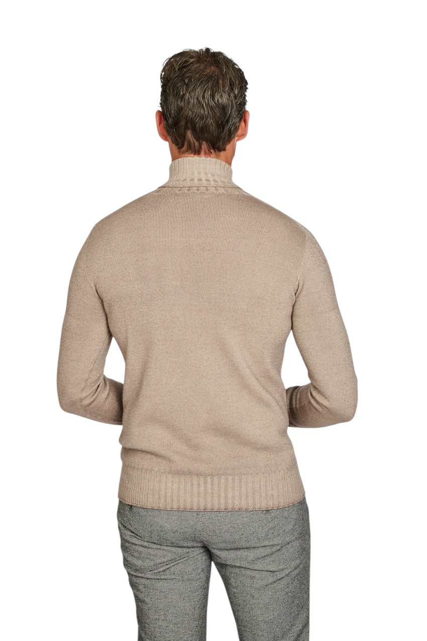 Fradi pull trui rolkraag heren taupe 262MD732_W262WN7105