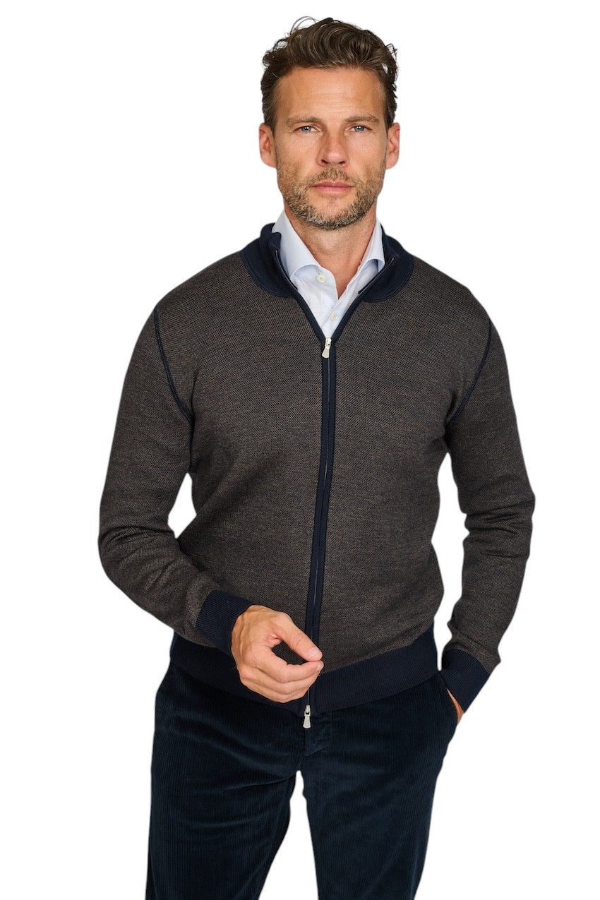 Gran Sasso Men gilet heren bruin 57114 14241 801
