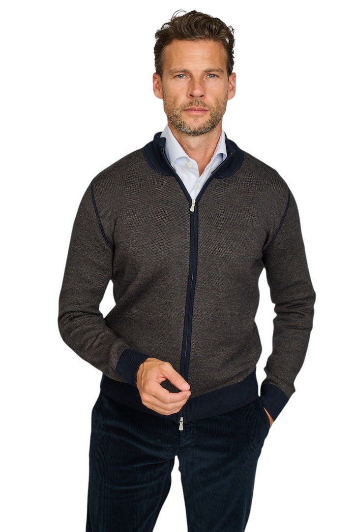 Gran Sasso Men gilet heren bruin 57114 14241 801