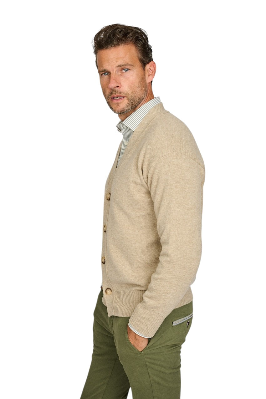 Gran Sasso Men gilet heren donker beige 23188 25051 010