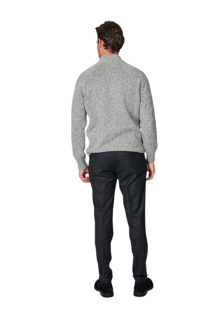 Gran Sasso Hombres jersey de cuello redondo para hombre, gris
