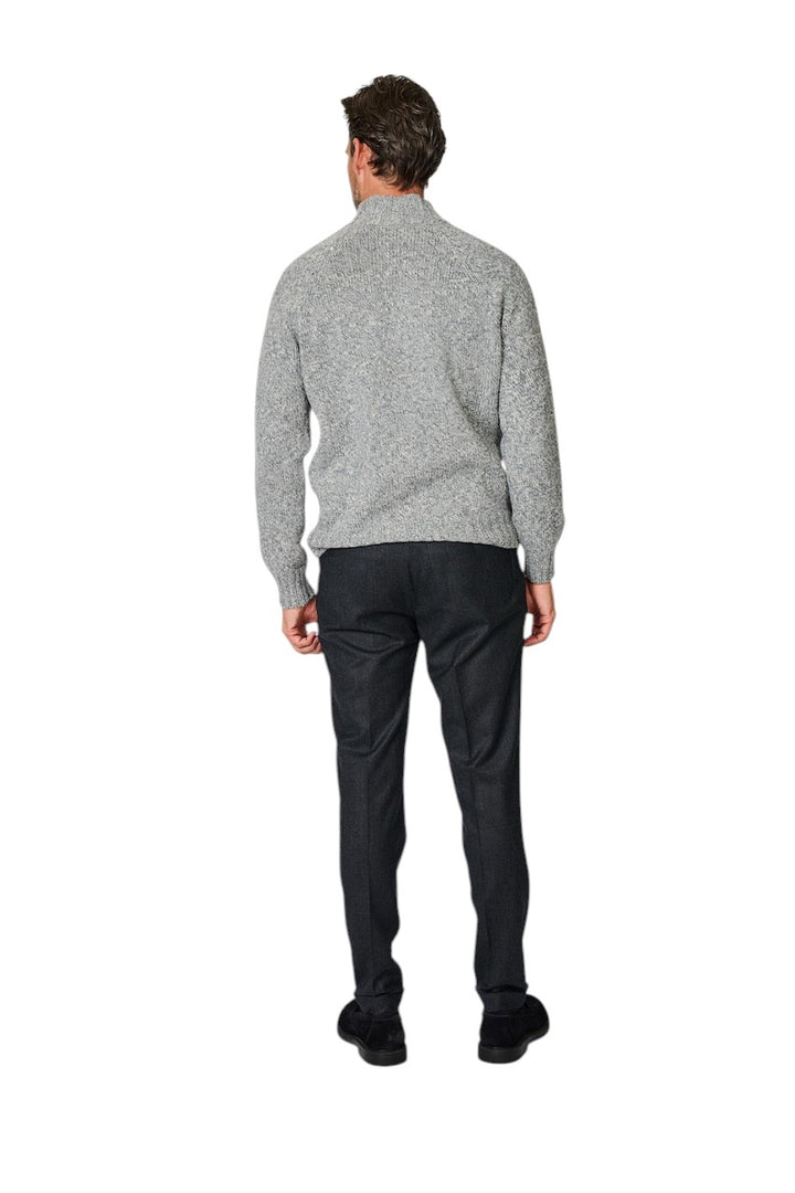 Gran Sasso Hombres jersey de cuello redondo para hombre, gris