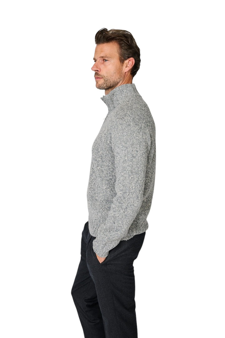 Gran Sasso Hombres jersey de cuello redondo para hombre, gris