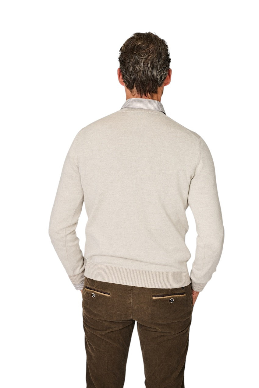 Gran Sasso Men pullover round neck men's beige