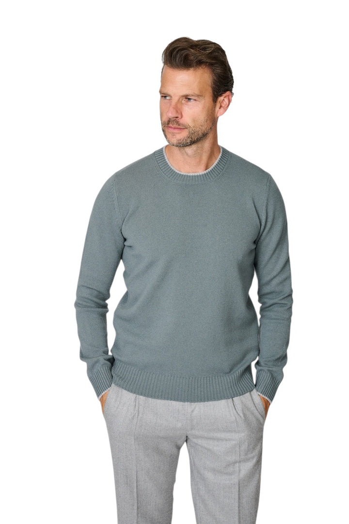 Gran Sasso Men pullover round neck men's green