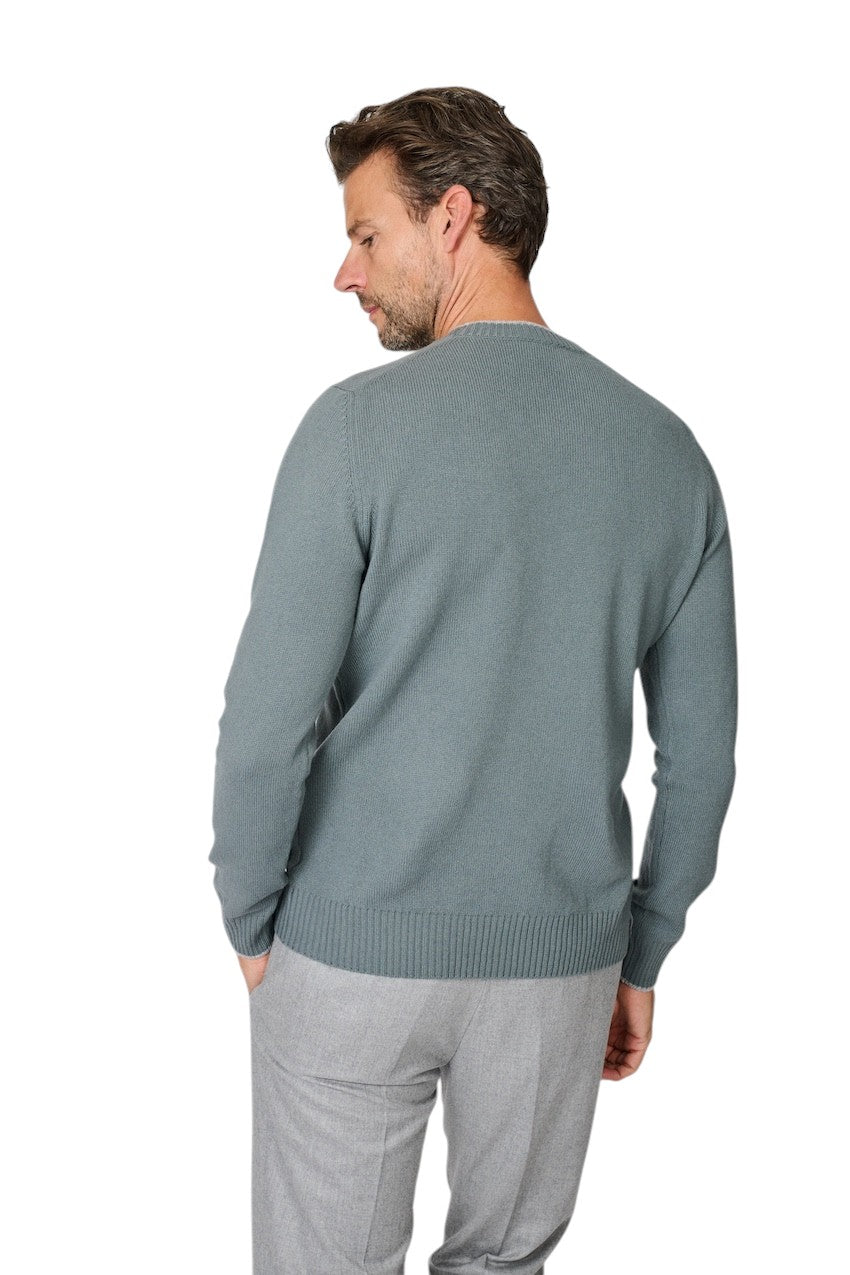 Gran Sasso Men pullover round neck men's green
