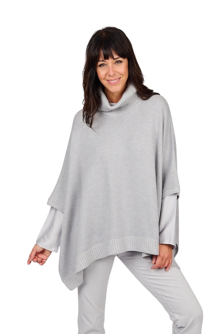 Gran Sasso Women poncho dames grijs