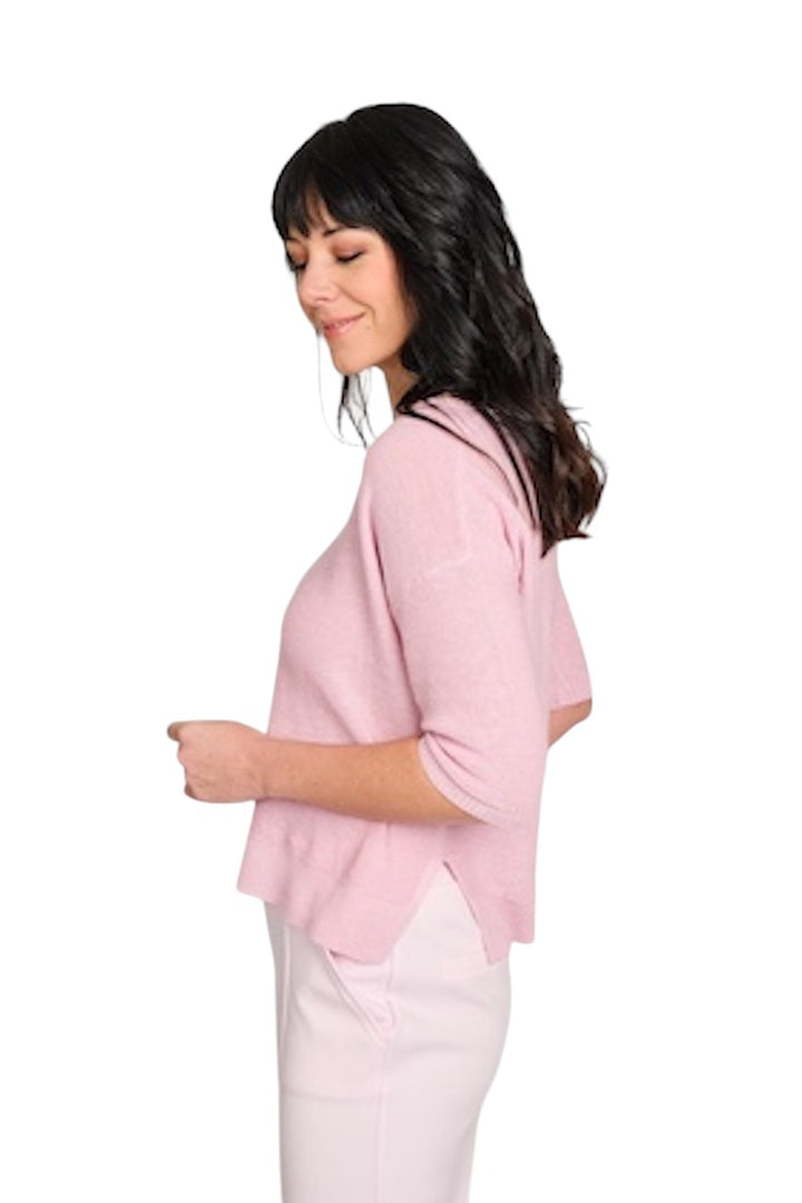 Hemisphere pull trui v-hals dames roze 261X828SQ-12 4368