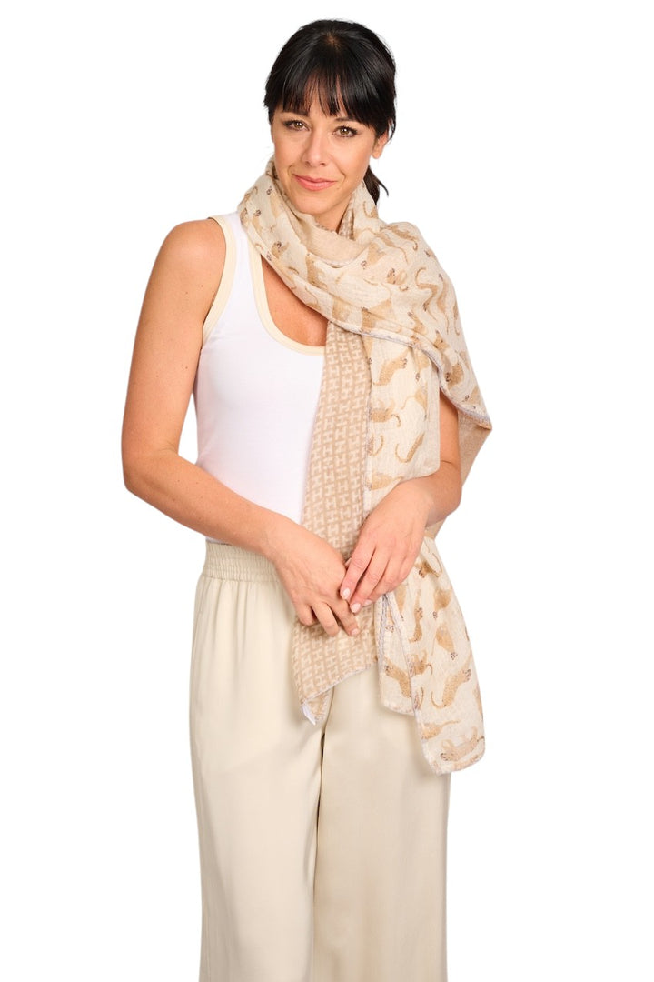 Hemisphere sjaal dames beige Mesora MESORA-BWB 251A