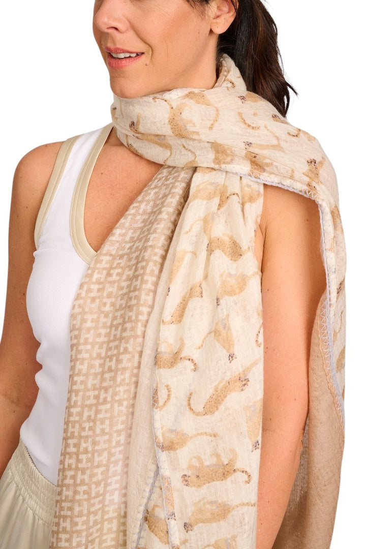 Hemisphere sjaal dames beige Mesora MESORA-BWB 251A