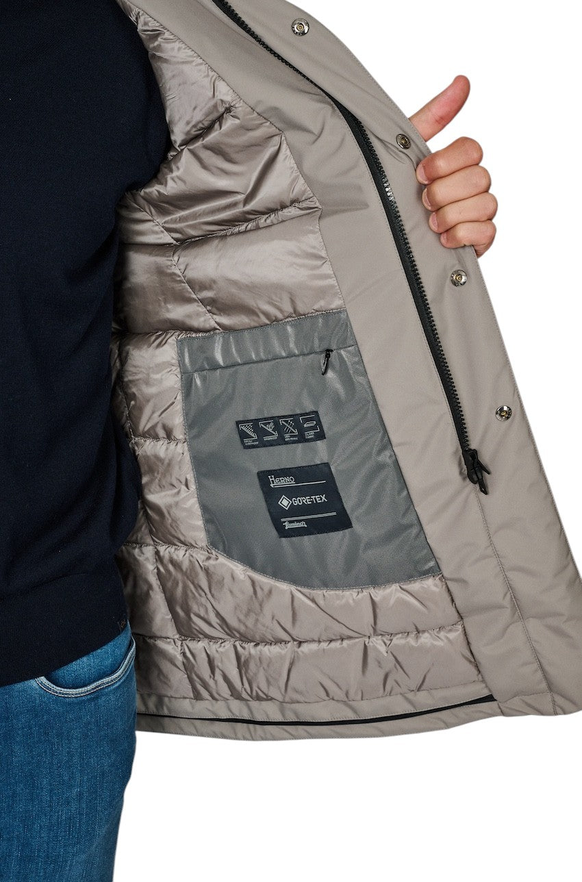 Herno Hombres parka hombre gris