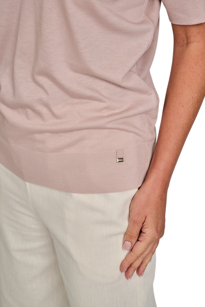 Herno Women t-shirt korte mouwen dames poeder JPL00113D-52056-4035