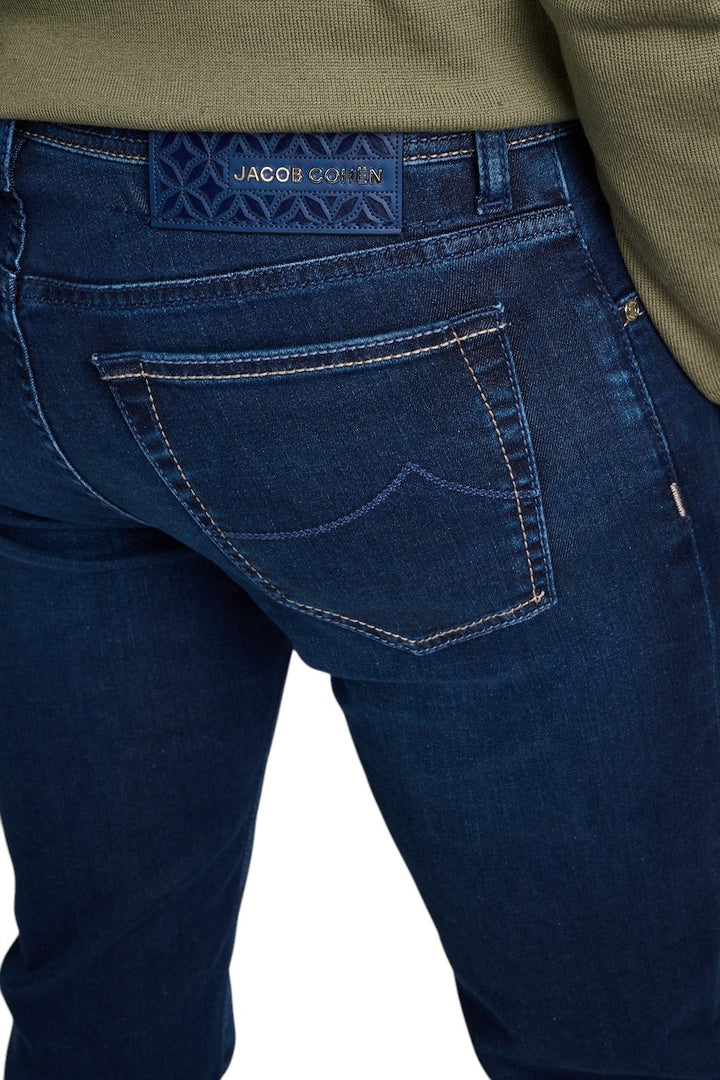 Jacob Cohen Men jeans heren donker blauw slim fit Bard JUM_QM004 063 P0021.100D R2
