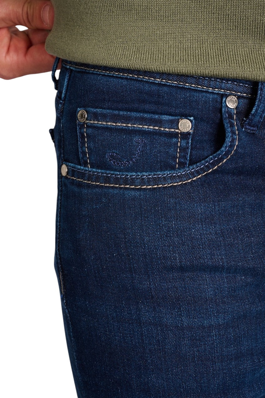 Jacob Cohen Men jeans heren donker blauw slim fit Bard JUM_QM004 063 P0021.100D R2