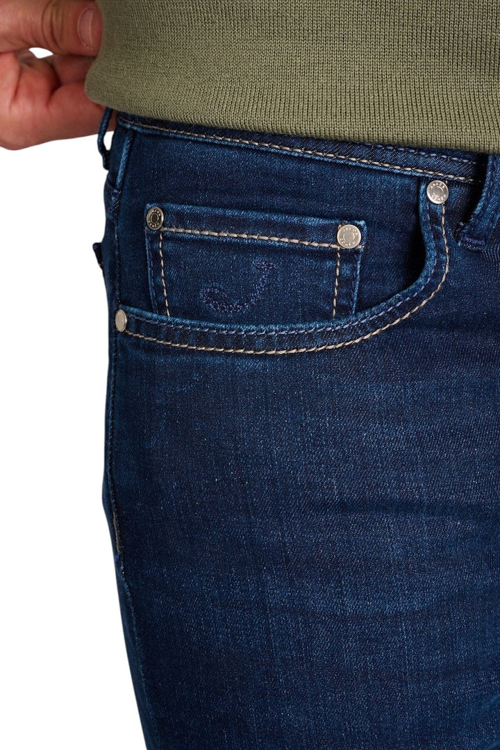 Jacob Cohen Men jeans heren donker blauw slim fit Bard JUM_QM004 063 P0021.100D R2