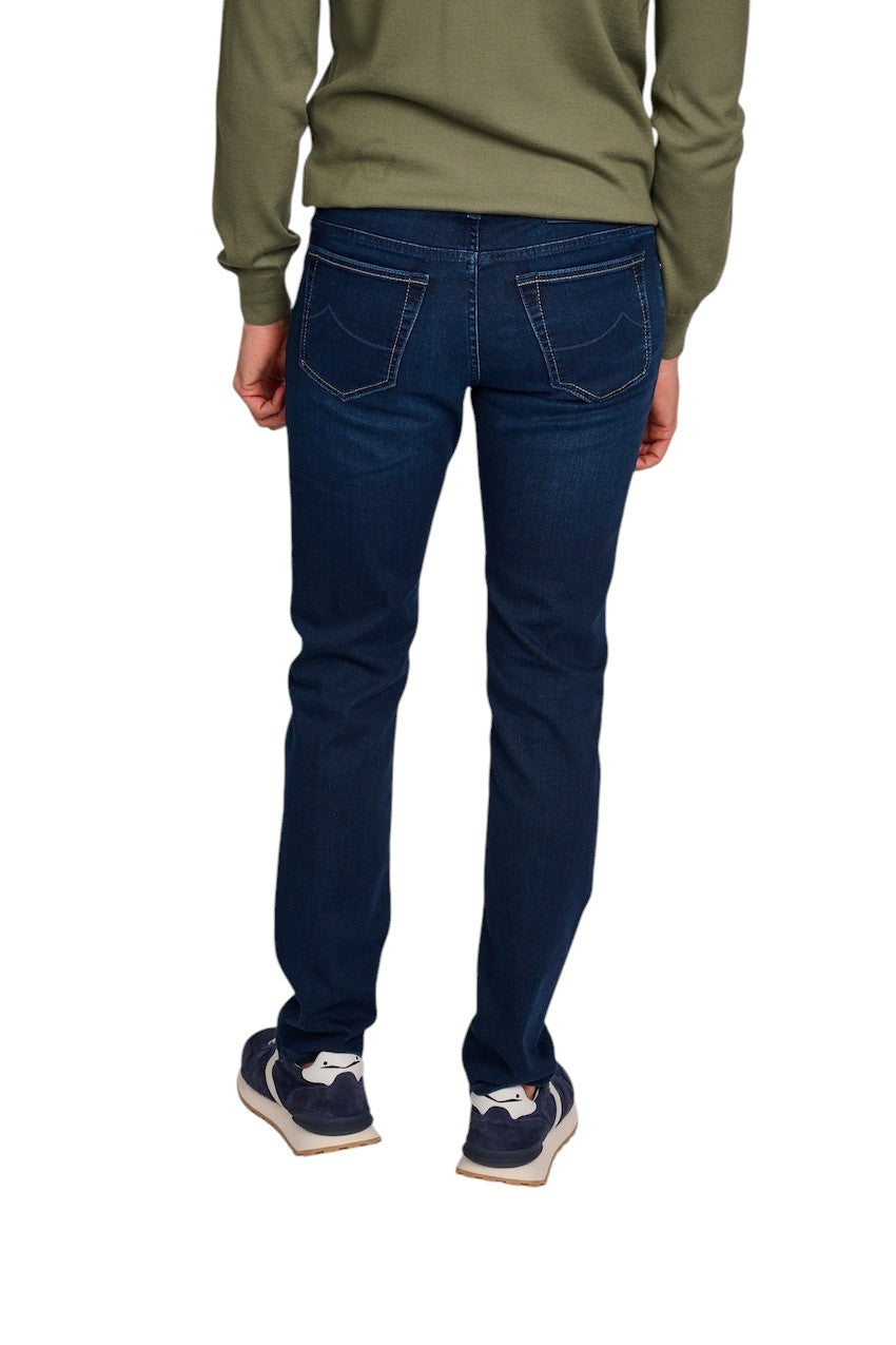 Jacob Cohen Men jeans heren donker blauw slim fit Bard JUM_QM004 063 P0021.100D R2