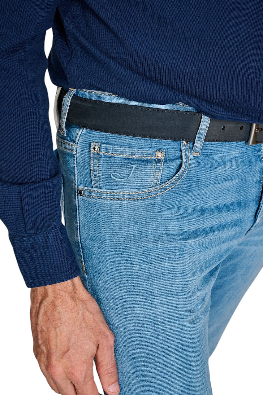 Jacob Cohen Men jeans heren licht blauw Slim fit Bard JUM_QM004 078 S2851 V1 300D