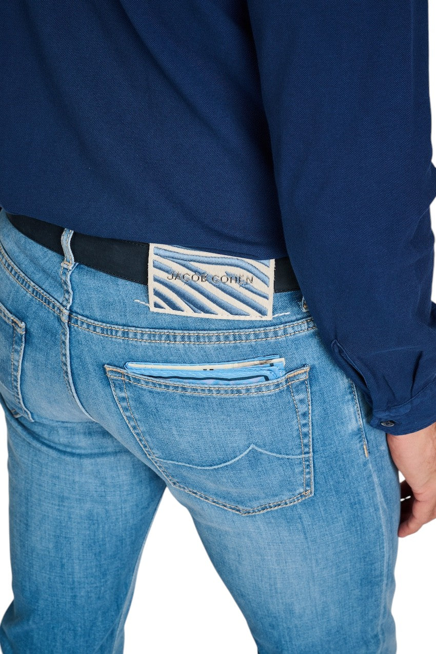 Jacob Cohen Men jeans heren licht blauw Slim fit Bard JUM_QM004 078 S2851 V1 300D