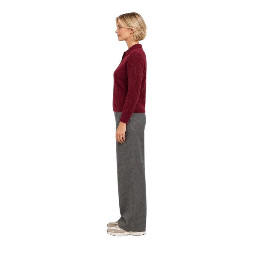 Jeff polo shirt dames donker rood Olson