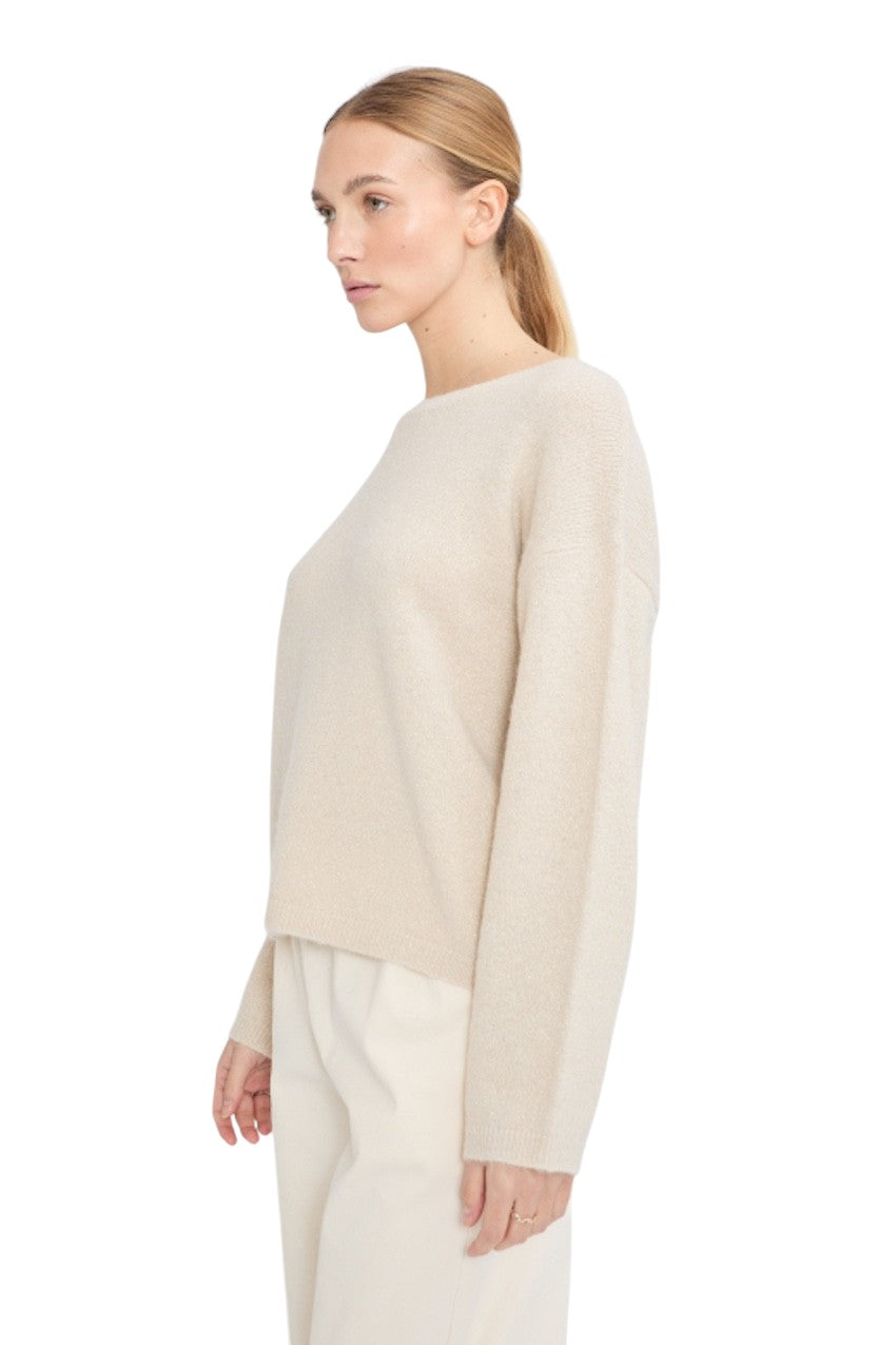 Jeff pull trui ronde hals dames beige BLUE