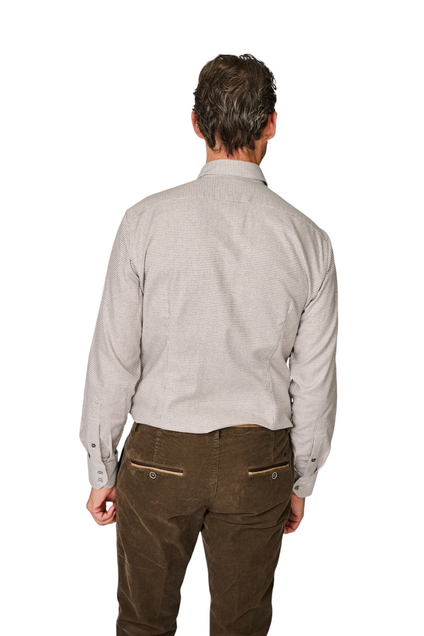 Van Laack Uomini camicia maniche lunghe da uomo marrone Roy-TF
