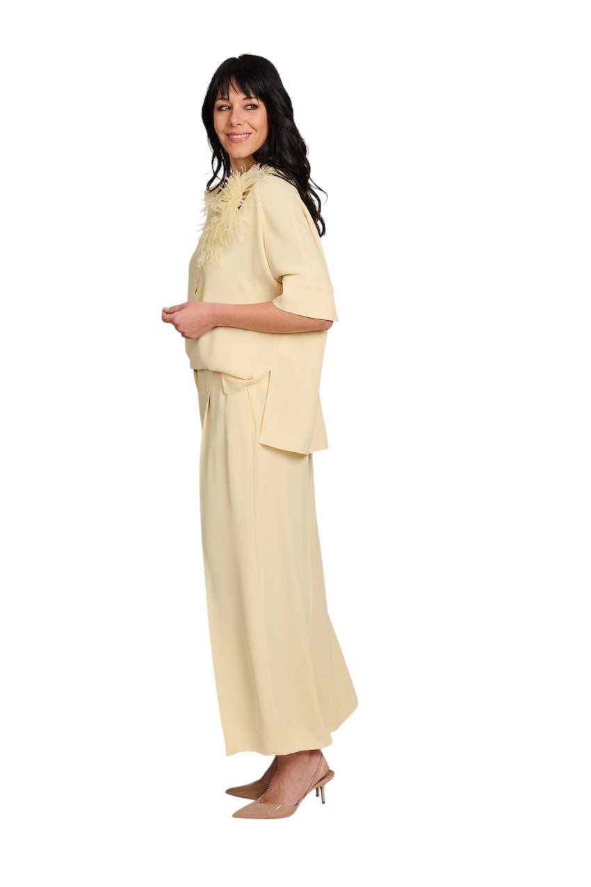 Natan Collection broek dames geel EVO-N6NJ03 110